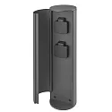 Steckdosensäule mit 2 Steckdosen und Klappe, IP44, Höhe 40cm, max. 4000W, anthrazit, ohne Erdspieß