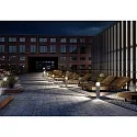 CMD Creative Metalldesign Outdoor Stehleuchte, IP54, eckig, Höhe 65cm, E27 max. 15W, Aluminium / Opalglas, anthrazit