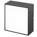 Outdoor LED wall or ceiling luminaire, IP65, square, anthracite, 14 x 14cm