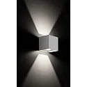 CMD Creative Metalldesign Outdoor LED Wandleuchte, eckig, Up&Down, IP54, 12W 3000K 980lm, Winkel separat einstellbar, weiß