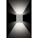 CMD Creative Metalldesign Outdoor LED Wandleuchte, eckig, Up&Down, IP54, 12W 3000K 980lm, Winkel separat einstellbar, weiß