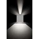 CMD Creative Metalldesign Outdoor LED Wandleuchte, eckig, Up&Down, IP54, 12W 3000K 980lm, Winkel separat einstellbar, weiß