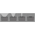 CMD Creative Metalldesign Outdoor LED Wandleuchte, IP65, Up&Down, Winkel separat einstellbar, 18W 3000K 910lm, anthrazit