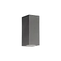 Außenwand-Strahler, IP65, eckig, Up&Down, 2x GU10 max. 35W, anthrazit / Klarglas