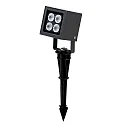 outdoor spot LED 40° / REMOVABLE SPIKE cube shape, adjustable IP65, anthracite