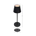 LED Akku-Tischleuchte 100° 2W 2200/3000/4000K (CCT Switch) 200lm IP54, mit USB-Ladeschale + Touch-Dimmer, schwarz