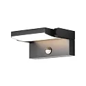 CMD Creative Metalldesign Outdoor LED Wandleuchte, IP54, mit Sensor, 20W 3000-6000K (CCT Switch), Kopf 355° neigbar, Aluminium / PC-Diffusor, anthrazit