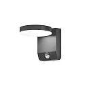 Outdoor LED Wandleuchte, IP54,mit Sensor, 20W 3000-6000K (CCT Switch), Kopf 355° schwenkbar, Aluminium / PC-Diffusor