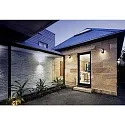 Outdoor LED Wandleuchte, IP54,mit Sensor, 20W 3000-6000K (CCT Switch), Kopf 355° schwenkbar, Aluminium / PC-Diffusor