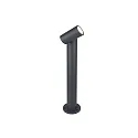 Outdoor Stehleuchte, IP65, Höhe 60cm, zylindrisch, 1-flammig, GU10, neigbar, Aluminium / Glas, anthrazit
