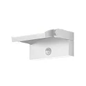 CMD Creative Metalldesign Outdoor LED Wandleuchte, IP54, mit Sensor, 20W 3000-6000K (CCT Switch), Kopf 355° neigbar, Aluminium / PC-Diffusor, weiß