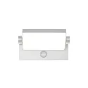 CMD Creative Metalldesign Outdoor LED Wandleuchte, IP54, mit Sensor, 20W 3000-6000K (CCT Switch), Kopf 355° neigbar, Aluminium / PC-Diffusor, weiß