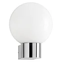 Außenwandleuchte AQUA BALL, IP44, E27 Opalglas-Kugelschirm, Edelstahl