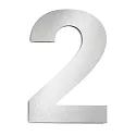 Hausnummer „ 2 “, Höhe 25cm, Edelstahl, gebürstet