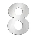 Hausnummer „ 8 “, Höhe 25cm, Edelstahl, gebürstet