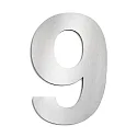 Hausnummer „ 9 “, Höhe 25cm, Edelstahl, gebürstet