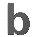 Hausnummer „ b “, Höhe 25cm, Edelstahl, anthrazit