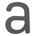 Hausnummer „ a “, Höhe 16cm, Edelstahl, anthrazit