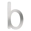 Hausnummer „ b “, Höhe 16cm, Edelstahl, gebürstet