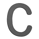 Hausnummer „ c “, Höhe 16cm, Edelstahl, anthrazit