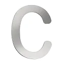 Hausnummer „ c “, Höhe 16cm, Edelstahl, gebürstet