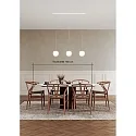 pendant luminaire ACAI 16 3 flames E27 IP20, mat, opal white dimmable