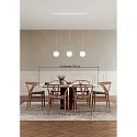 pendant luminaire ACAI 16 3 flames E27 IP20, mat, opal white dimmable