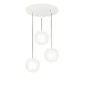 pendant luminaire ACAI 16 3 flames, round E27 IP20, mat, opal white dimmable