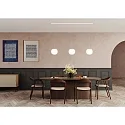 pendant luminaire ACAI 21 3 flames E27 IP20, mat, opal white dimmable