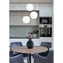 Pendelleuchte ACAI, Ø21cm, 3-flammig, rund, E27, IP20, opalweiß matt, Pendel weiß matt