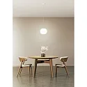 Casablanca Pendelleuchte ACAI, Ø26cm, 1-flammig, E27, IP20, opalweiß matt, Pendel weiß matt