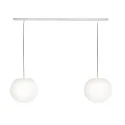 Pendelleuchte ACAI, Ø26cm, 2-flammig, E27, IP20, opalweiß matt, Pendel weiß matt