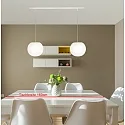 pendant luminaire ACAI 26 2 flames E27 IP20, mat, opal white dimmable