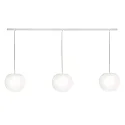 Pendelleuchte ACAI, Ø26cm, 3-flammig, E27, IP20, opalweiß matt, Pendel weiß matt