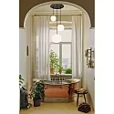 Casablanca Pendelleuchte ACAI, Ø16/Ø21/Ø26cm, 3-flammig, rund, E27, IP20, opalweiß matt, Pendel schwarz matt