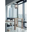 Casablanca pendant luminaire ANUA 1 flame E27 IP20, brushed aluminium, grey, matt dimmable