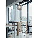Casablanca pendant luminaire ANUA 1 flame E27 IP20, brushed aluminium, grey, matt dimmable