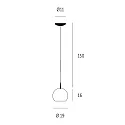 Casablanca pendant luminaire BALL E27 IP20, mat, opal white dimmable