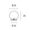 Casablanca Table lamp BALL, 2x G9, IP20, opal white matt
