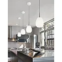 Casablanca pendant luminaire BAGAN E27 IP20, mat, opal white dimmable