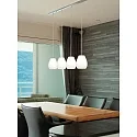 Casablanca Pendelleuchte BAGAN, IP20, 4-flammig, 120cm, 4x E27, opal weiß-matt