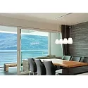 Casablanca Pendelleuchte BAGAN, IP20, 4-flammig, 120cm, 4x E27, opal weiß-matt