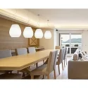 Casablanca Pendelleuchte BAGAN, IP20, 1-flammig, Ø 26cm, E27, opal weiß-matt