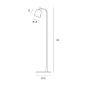 Casablanca Floor lamp CLAVIO, E27, IP20, Lava anthracite, anthracite