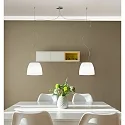 Casablanca Pendant luminaire MARA, 2x E27, IP20, opal white matt