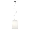 Casablanca pendant luminaire MESA LONG 1 flame E27 IP20, brushed aluminium, matt, opal white dimmable