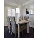 Casablanca pendant luminaire MESA LONG 1 flame E27 IP20, brushed aluminium, matt, opal white dimmable
