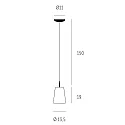 Casablanca pendant luminaire MESA 1 flame E27 IP20, mat, opal white dimmable