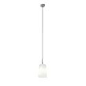 Pendelleuchte MESA, 1-flammig, E27, IP20, opalweiß matt, Baldachin alu