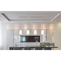 Casablanca Pendelleuchte MESA, 4-flammig, E27, IP20, opalweiß matt / Baldachin alu